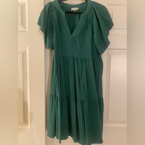 Calvin Klein , green dress